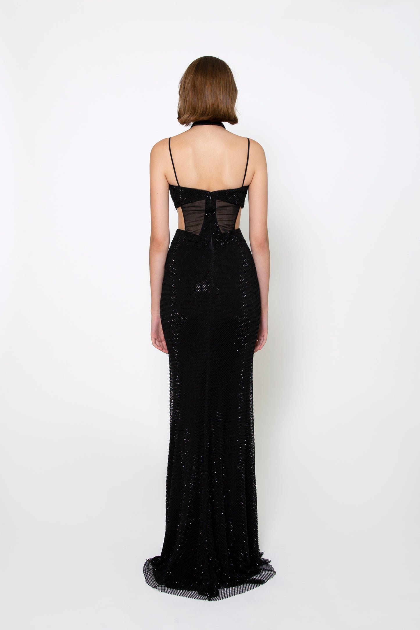 SWEETHEART NECKLINE CRYSTAL GOWN