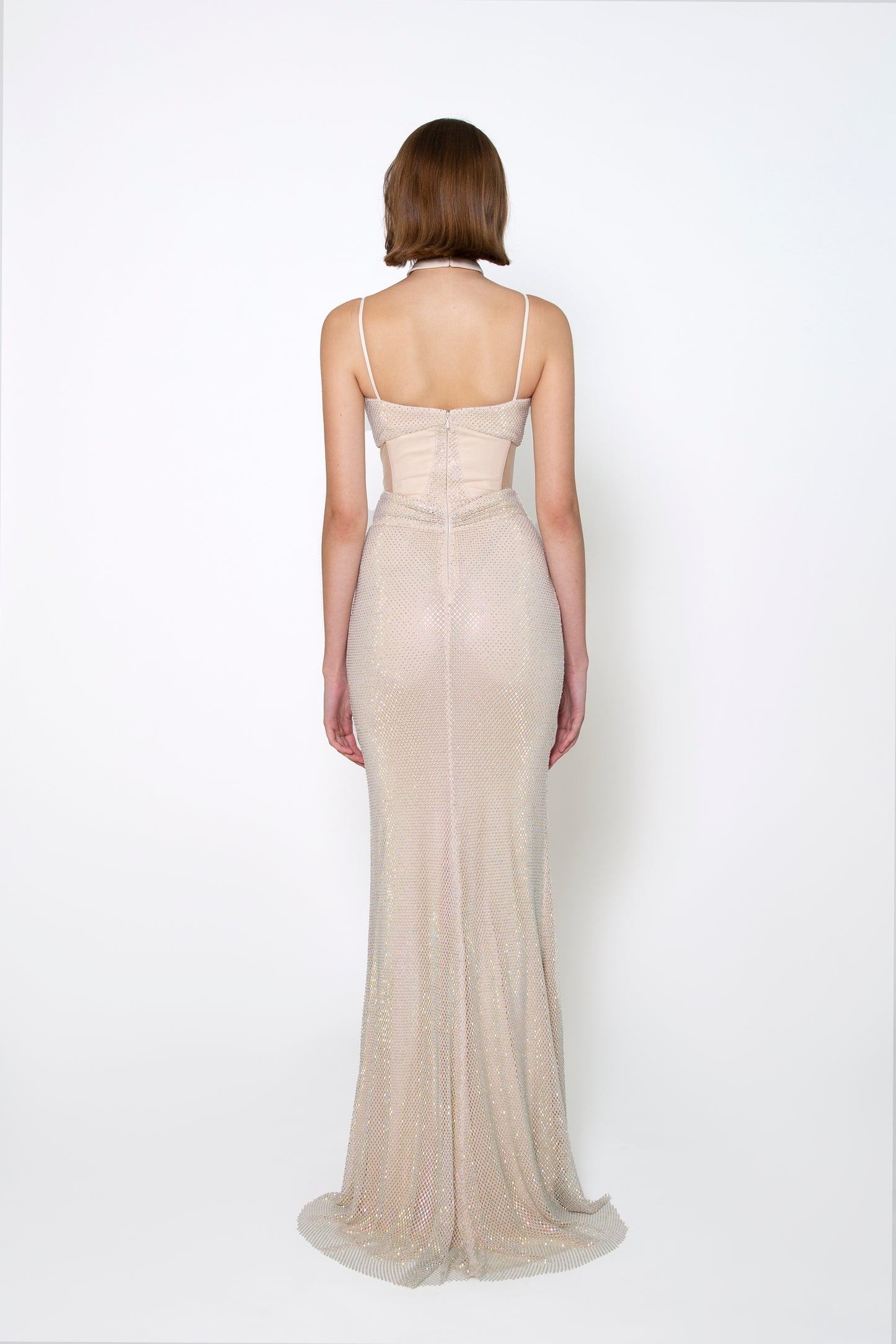 SWEETHEART NECKLINE CRYSTAL GOWN