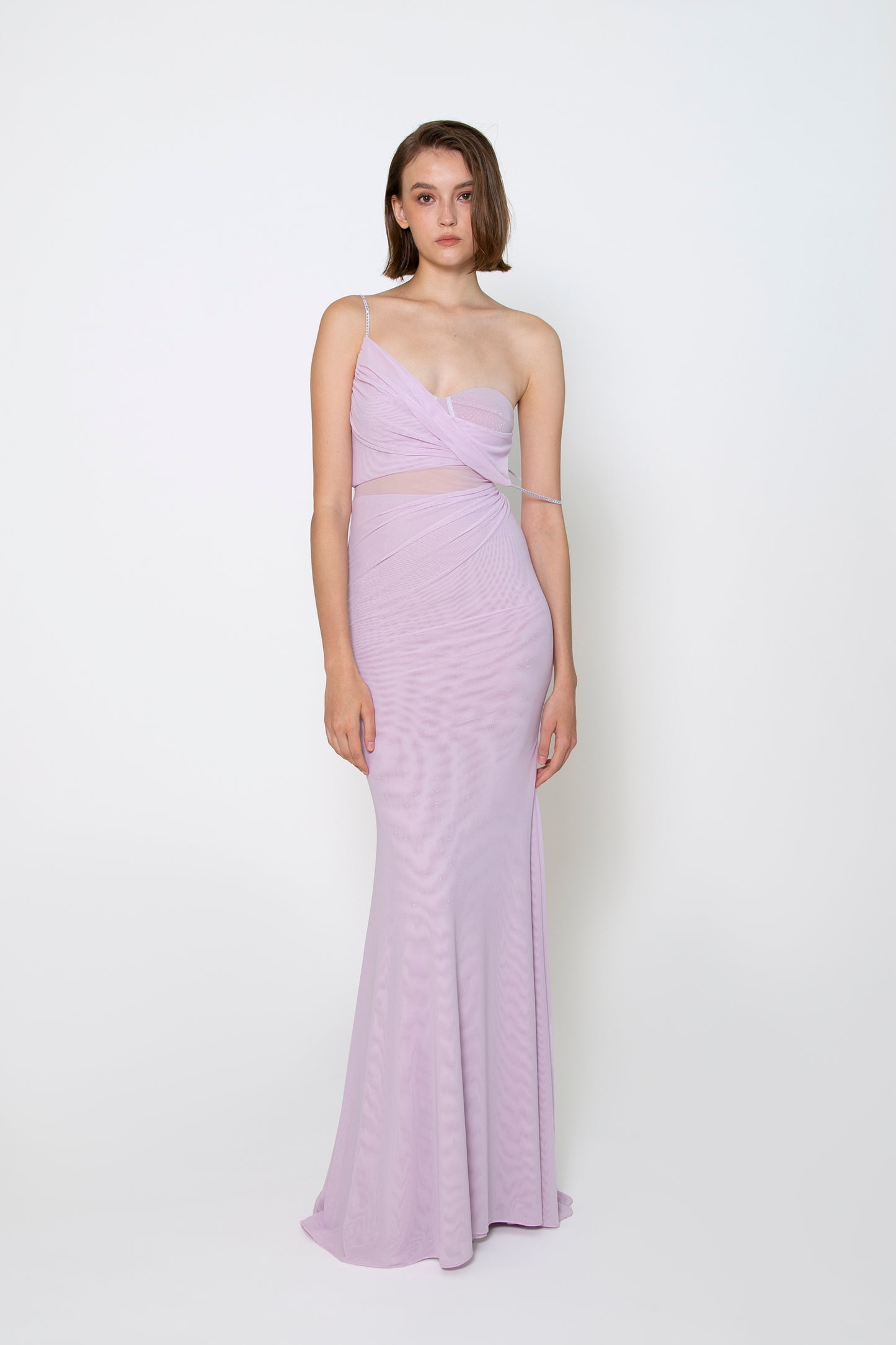 ASYMMETRIC CAMI GOWN