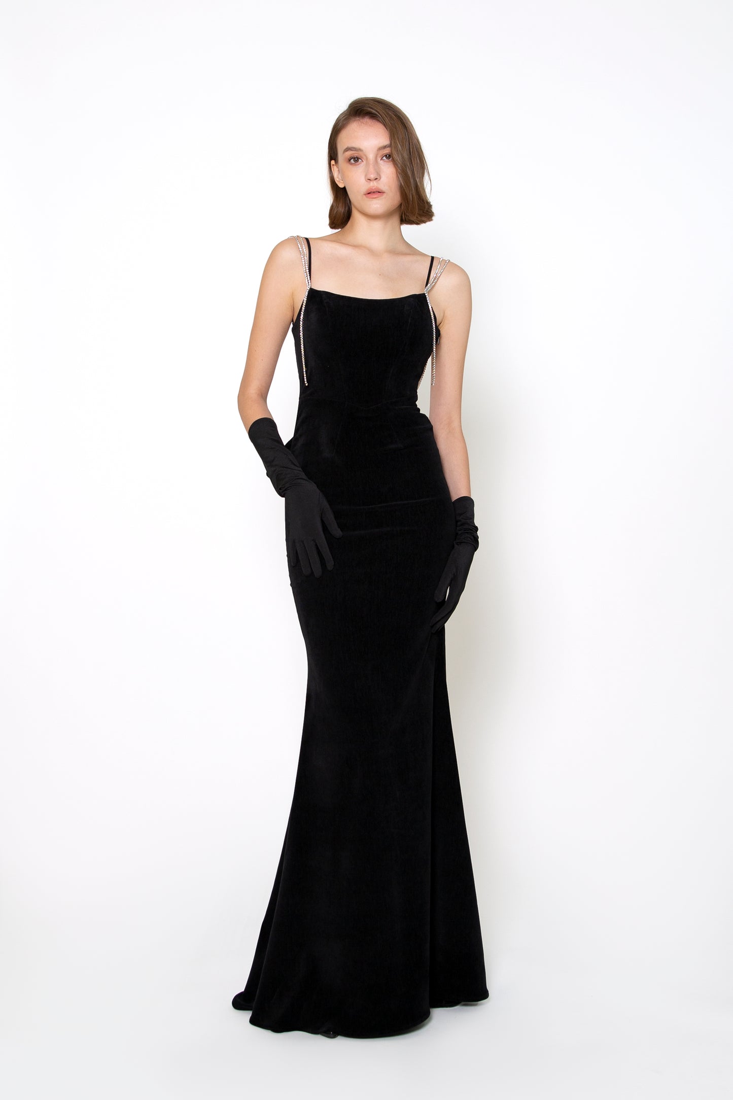 OPEN BACK RIBBON BOW GOWN