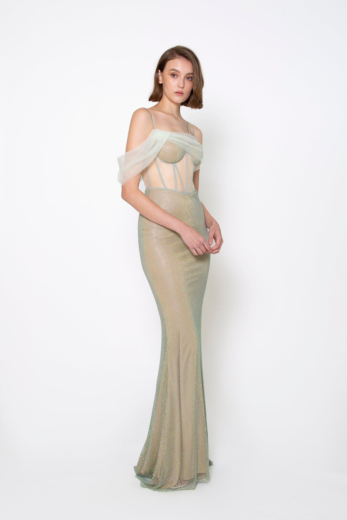 BUSTIER CRYSTAL GOWN