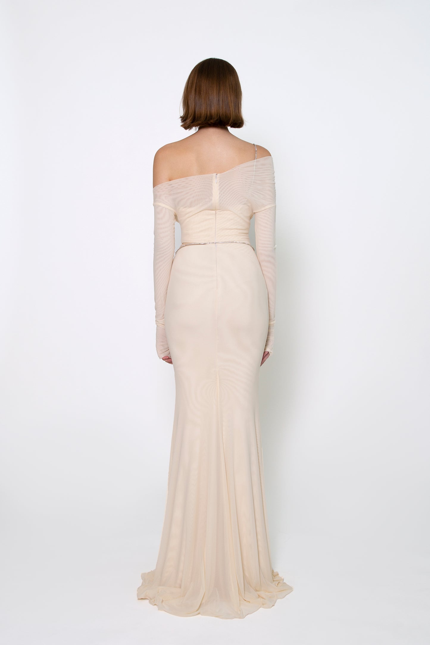 OFF SHOULDER LONG SLEEVE GOWN