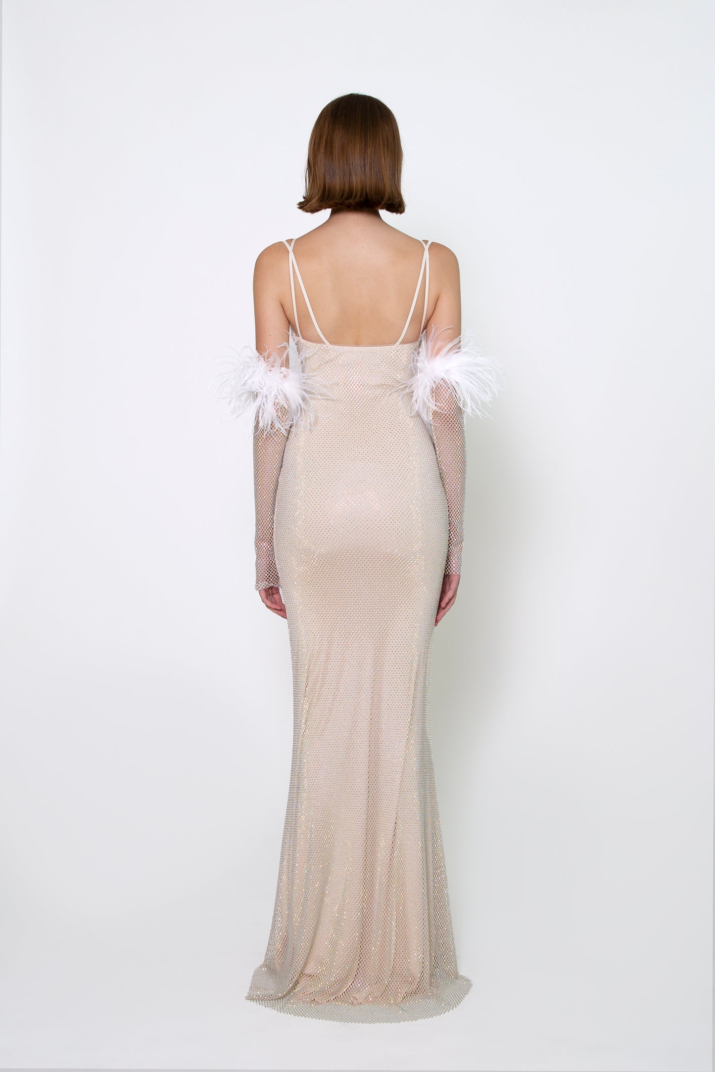 DOUBLE STRAPS CRYSTAL GOWN