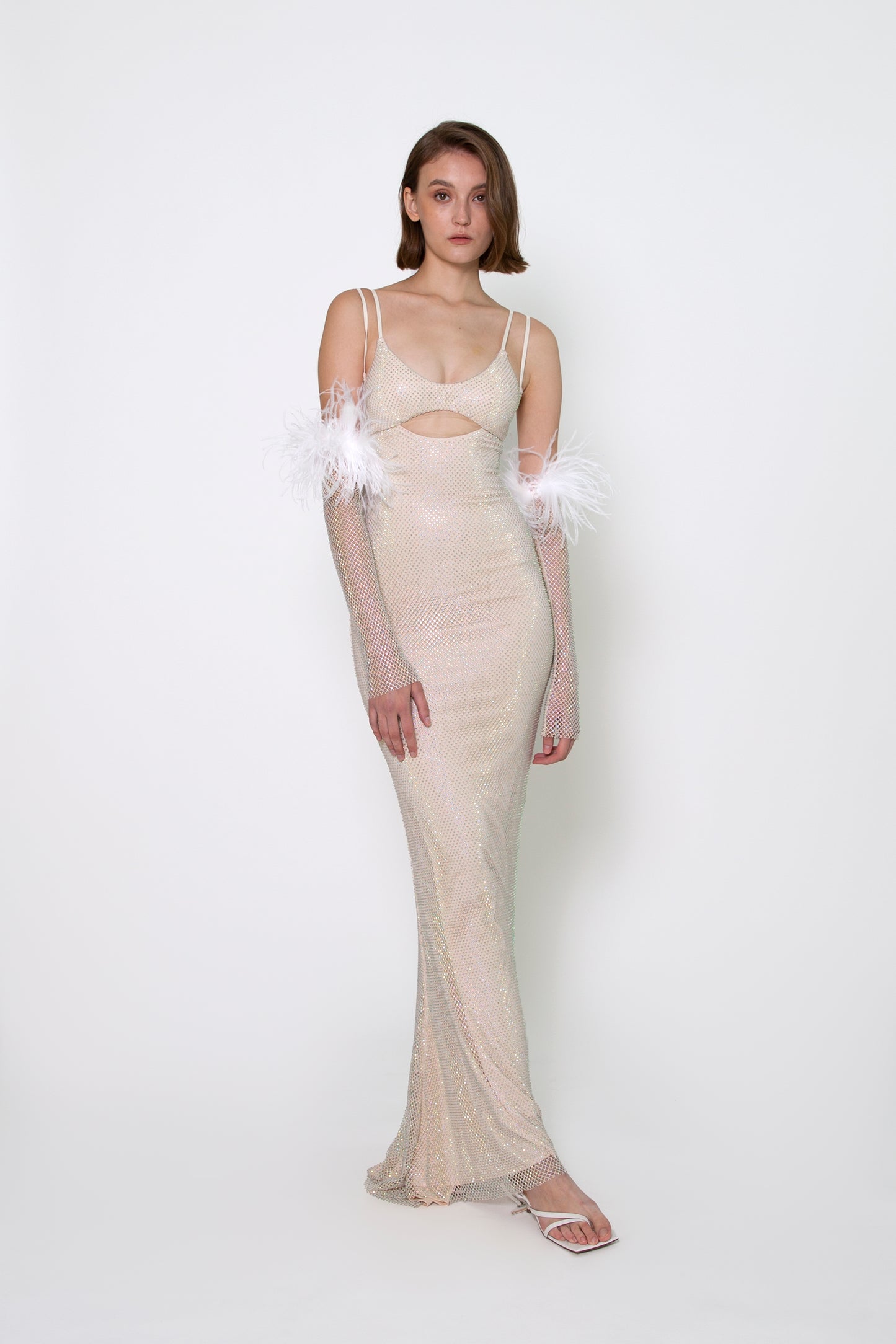 DOUBLE STRAPS CRYSTAL GOWN