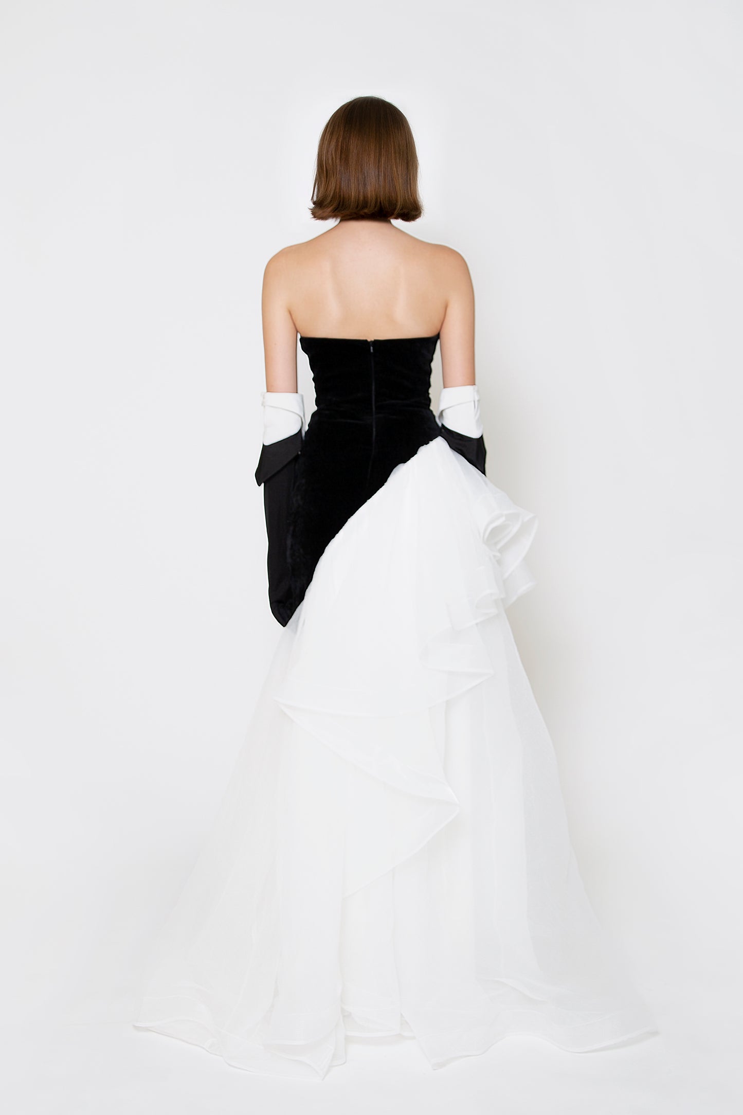 A-LINE LAYERED TULLE GOWN