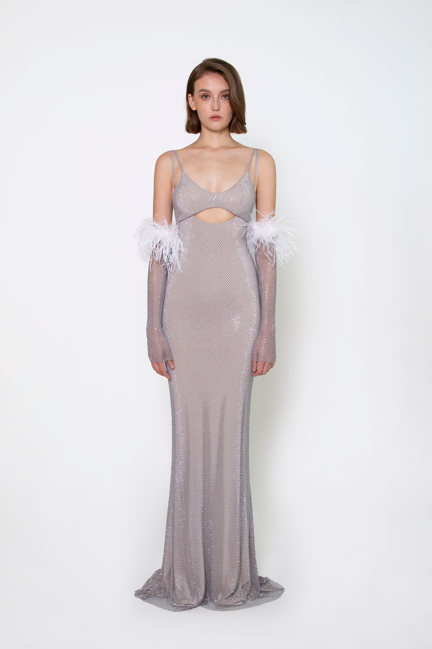 DOUBLE STRAPS CRYSTAL GOWN