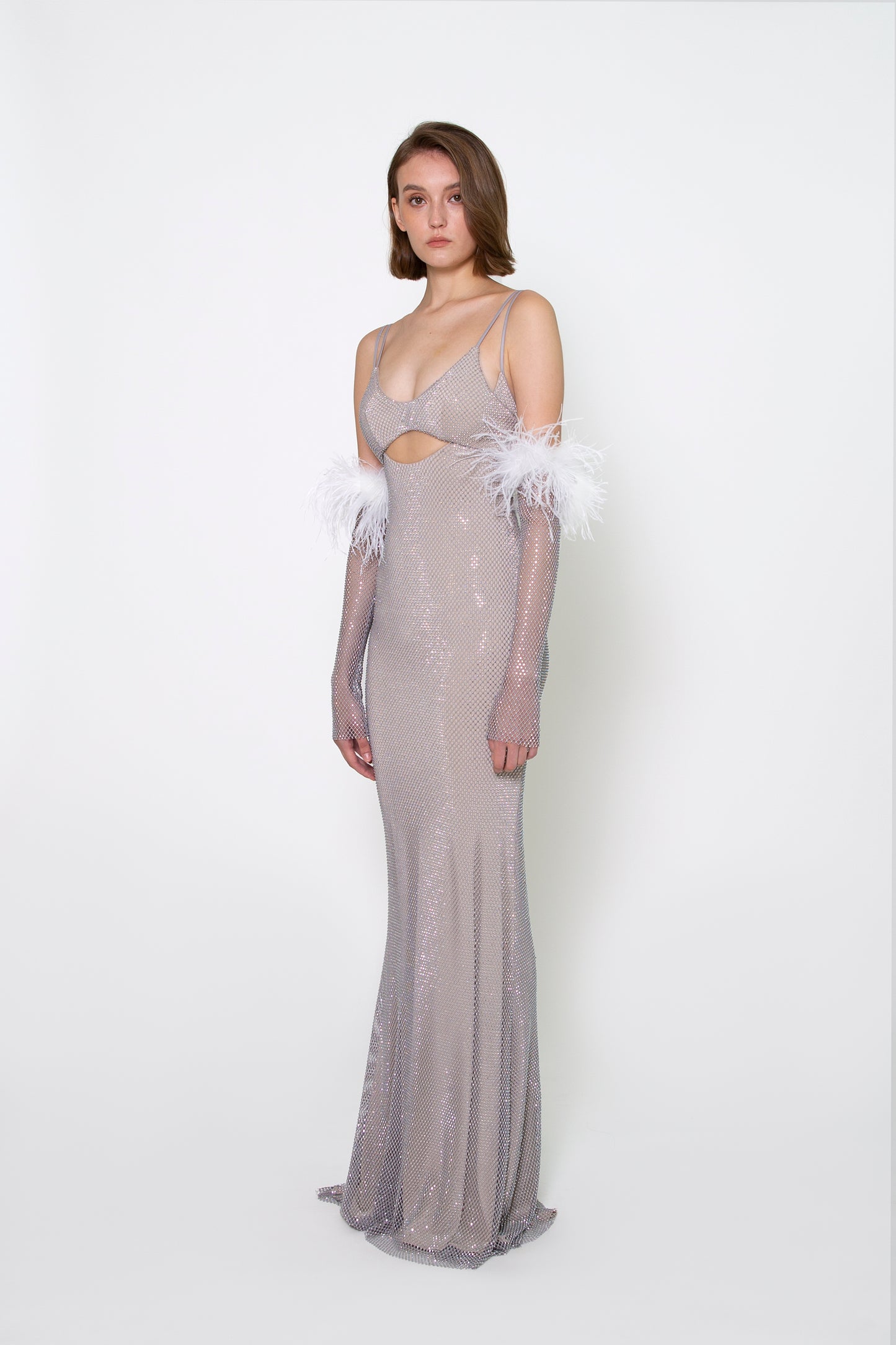 DOUBLE STRAPS CRYSTAL GOWN